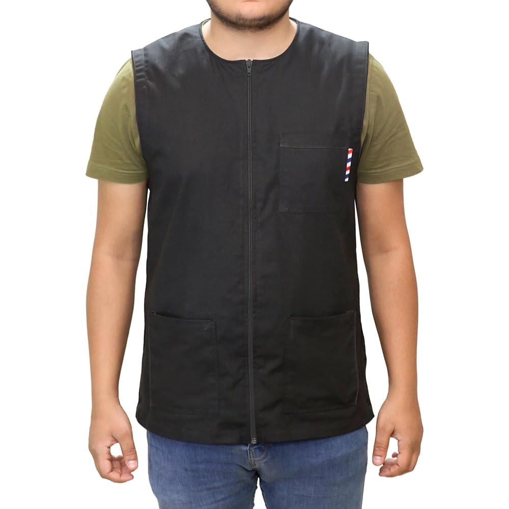 BARBERワークベスト Amazon.com: Generic Professional Barber Jackets for Men